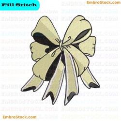 Yellow And White Ribbon Embroidery Design 11