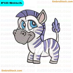 Zebra Embroidery Design 1