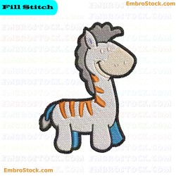 Zebra Embroidery Design 5